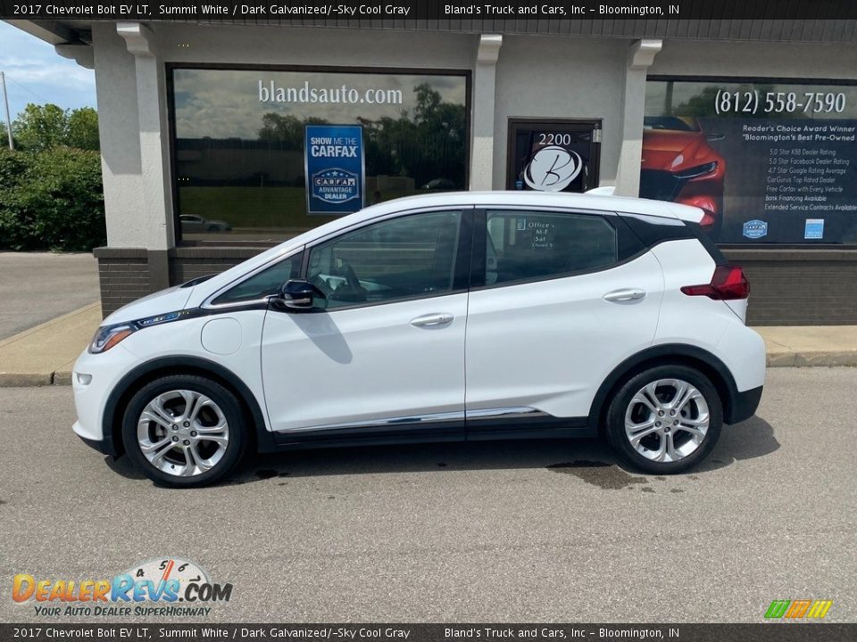 2017 Chevrolet Bolt EV LT Summit White / Dark Galvanized/­Sky Cool Gray Photo #1