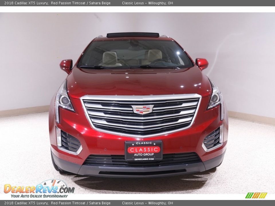 2018 Cadillac XT5 Luxury Red Passion Tintcoat / Sahara Beige Photo #2