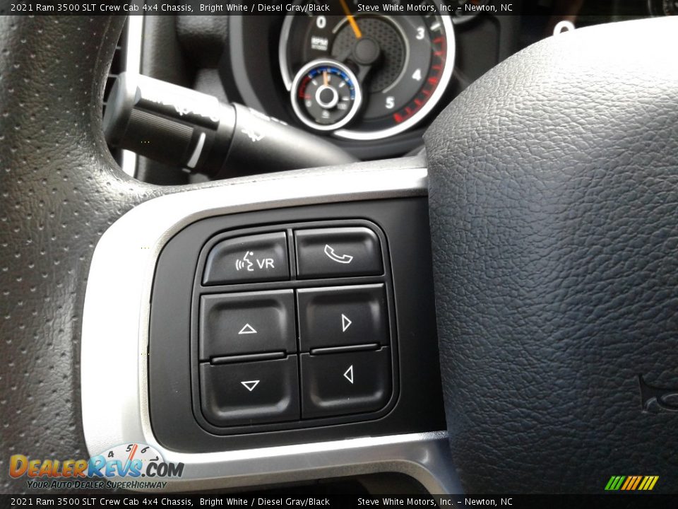 2021 Ram 3500 SLT Crew Cab 4x4 Chassis Bright White / Diesel Gray/Black Photo #17
