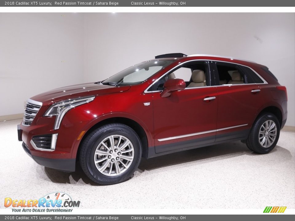 2018 Cadillac XT5 Luxury Red Passion Tintcoat / Sahara Beige Photo #3