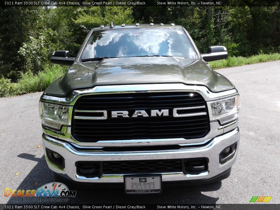 2021 Ram 3500 SLT Crew Cab 4x4 Chassis Olive Green Pearl / Diesel Gray/Black Photo #3