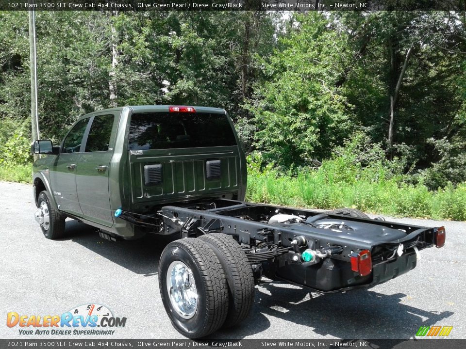 2021 Ram 3500 SLT Crew Cab 4x4 Chassis Olive Green Pearl / Diesel Gray/Black Photo #8