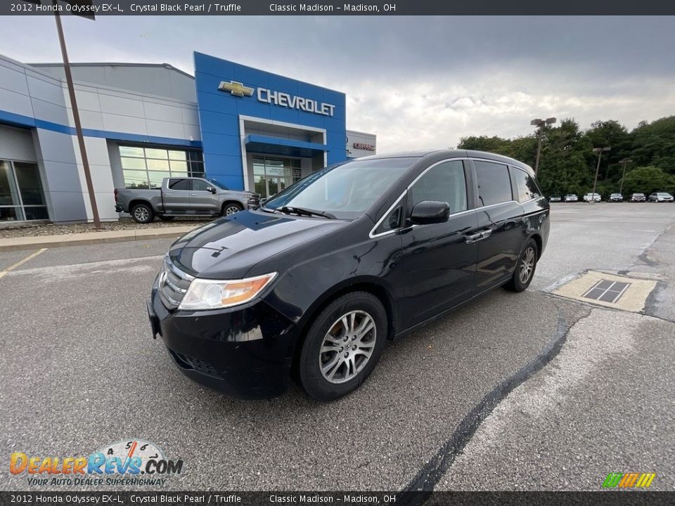 2012 Honda Odyssey EX-L Crystal Black Pearl / Truffle Photo #1