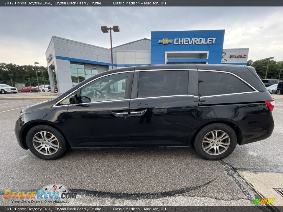 2012 Honda Odyssey EX-L Crystal Black Pearl / Truffle Photo #2
