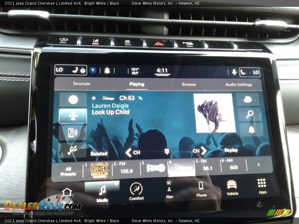 2021 Jeep Grand Cherokee L Limited 4x4 Bright White / Black Photo #24