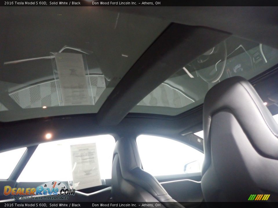 2016 Tesla Model S 60D Solid White / Black Photo #2