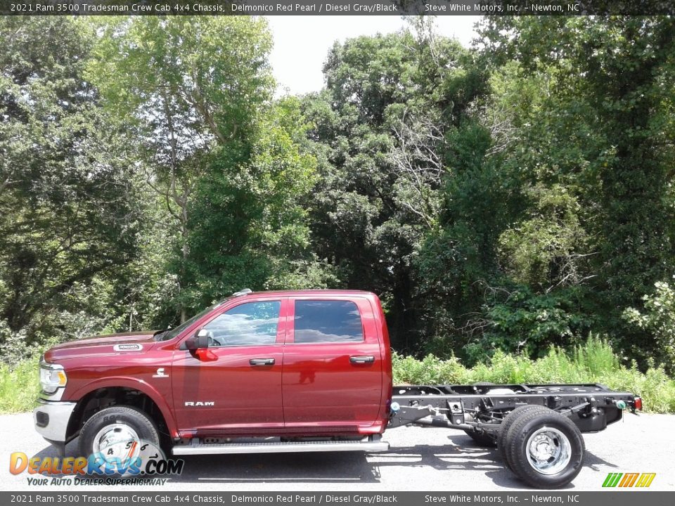 2021 Ram 3500 Tradesman Crew Cab 4x4 Chassis Delmonico Red Pearl / Diesel Gray/Black Photo #1