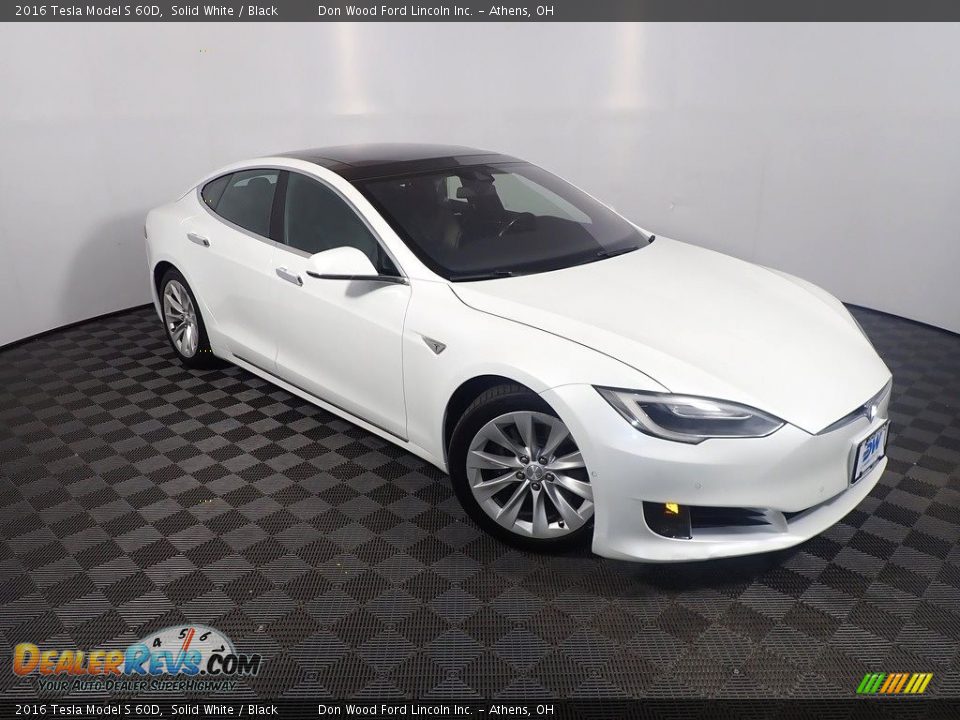 2016 Tesla Model S 60D Solid White / Black Photo #5