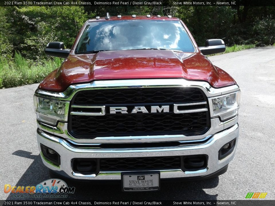 2021 Ram 3500 Tradesman Crew Cab 4x4 Chassis Delmonico Red Pearl / Diesel Gray/Black Photo #3