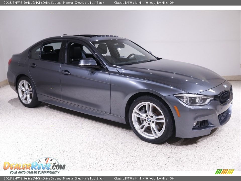 2018 BMW 3 Series 340i xDrive Sedan Mineral Grey Metallic / Black Photo #1