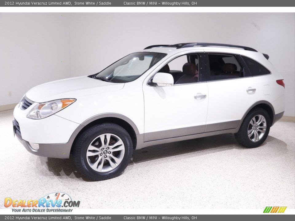 2012 Hyundai Veracruz Limited AWD Stone White / Saddle Photo #3