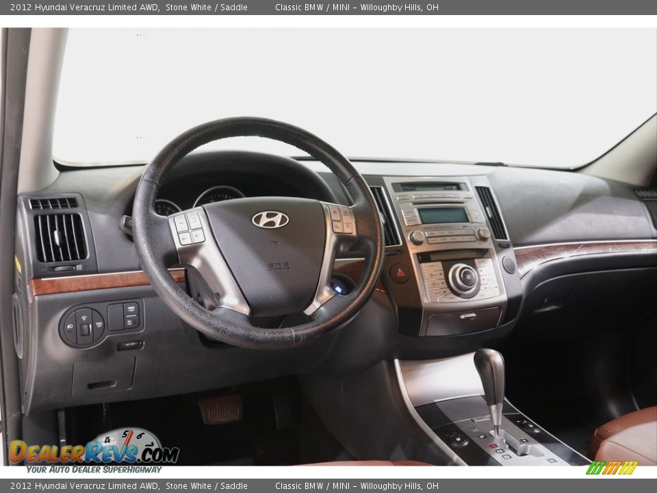 2012 Hyundai Veracruz Limited AWD Stone White / Saddle Photo #6