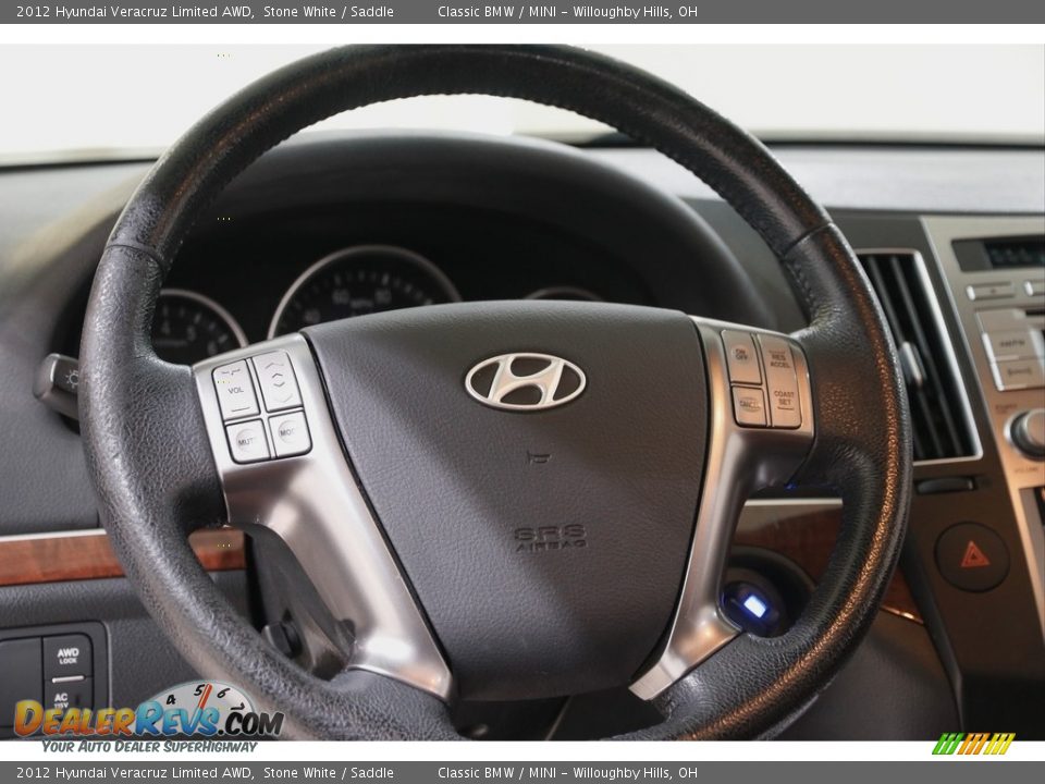 2012 Hyundai Veracruz Limited AWD Stone White / Saddle Photo #7