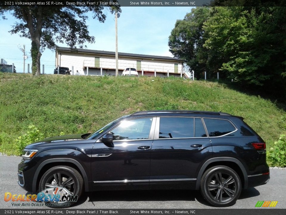 Deep Black Pearl 2021 Volkswagen Atlas SE R-Line Photo #1