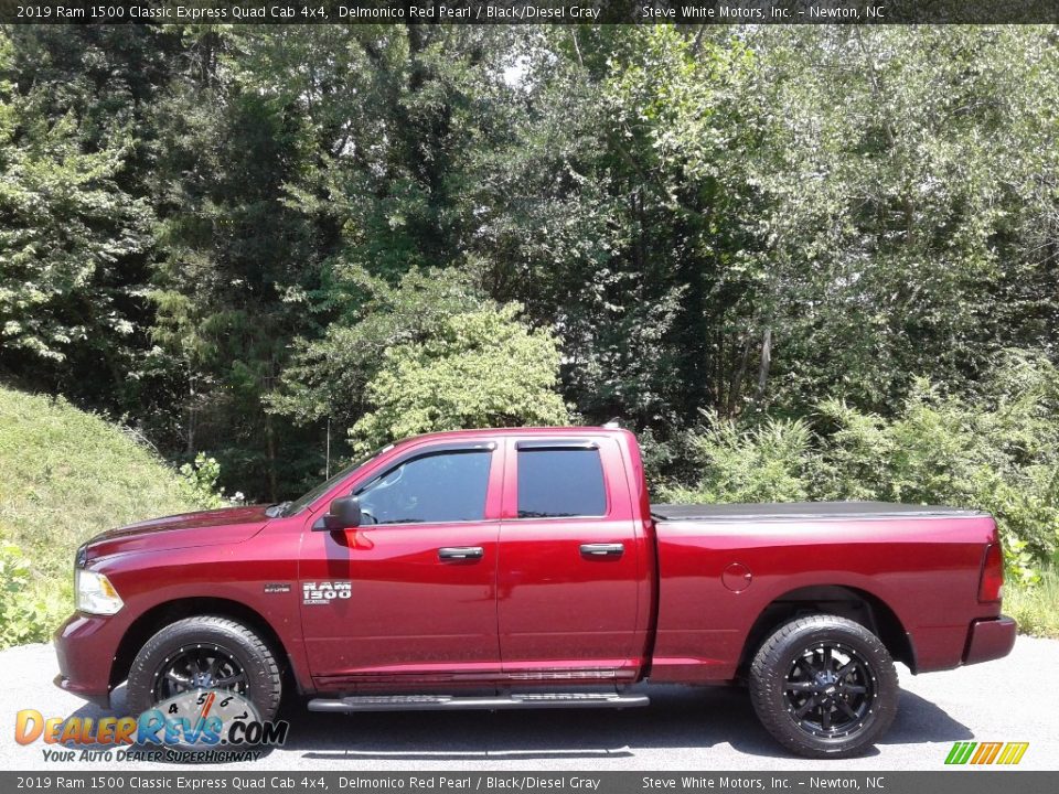 2019 Ram 1500 Classic Express Quad Cab 4x4 Delmonico Red Pearl / Black/Diesel Gray Photo #1