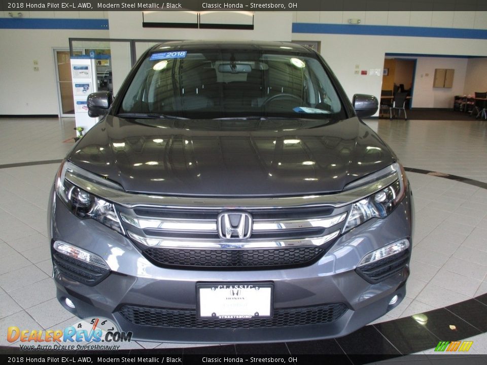 2018 Honda Pilot EX-L AWD Modern Steel Metallic / Black Photo #2