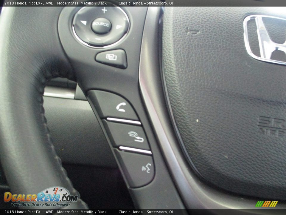 2018 Honda Pilot EX-L AWD Modern Steel Metallic / Black Photo #33