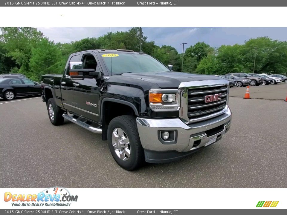 2015 GMC Sierra 2500HD SLT Crew Cab 4x4 Onyx Black / Jet Black Photo #1