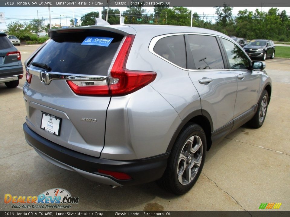 2019 Honda CR-V EX AWD Lunar Silver Metallic / Gray Photo #7
