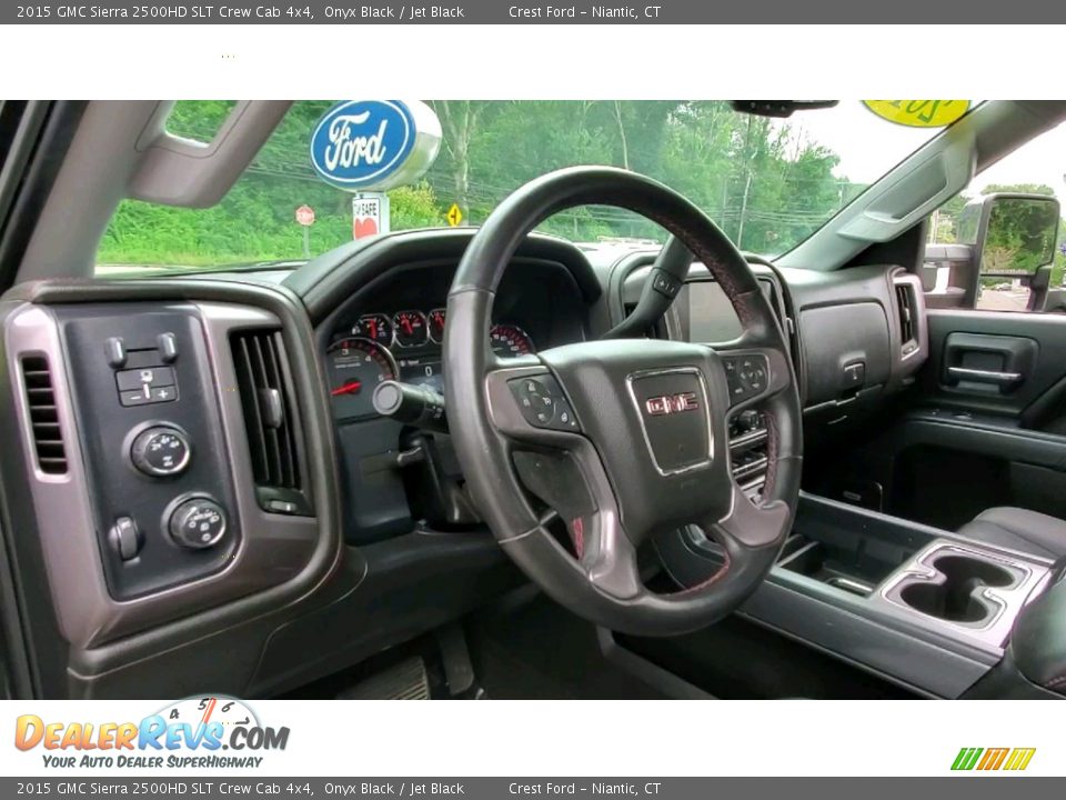 Dashboard of 2015 GMC Sierra 2500HD SLT Crew Cab 4x4 Photo #12