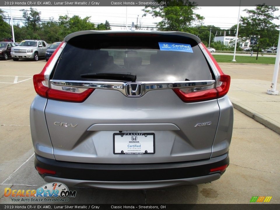 2019 Honda CR-V EX AWD Lunar Silver Metallic / Gray Photo #8