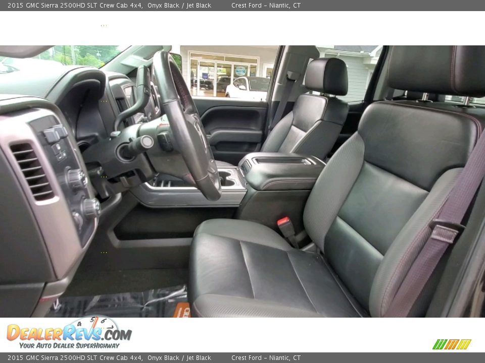 Front Seat of 2015 GMC Sierra 2500HD SLT Crew Cab 4x4 Photo #13