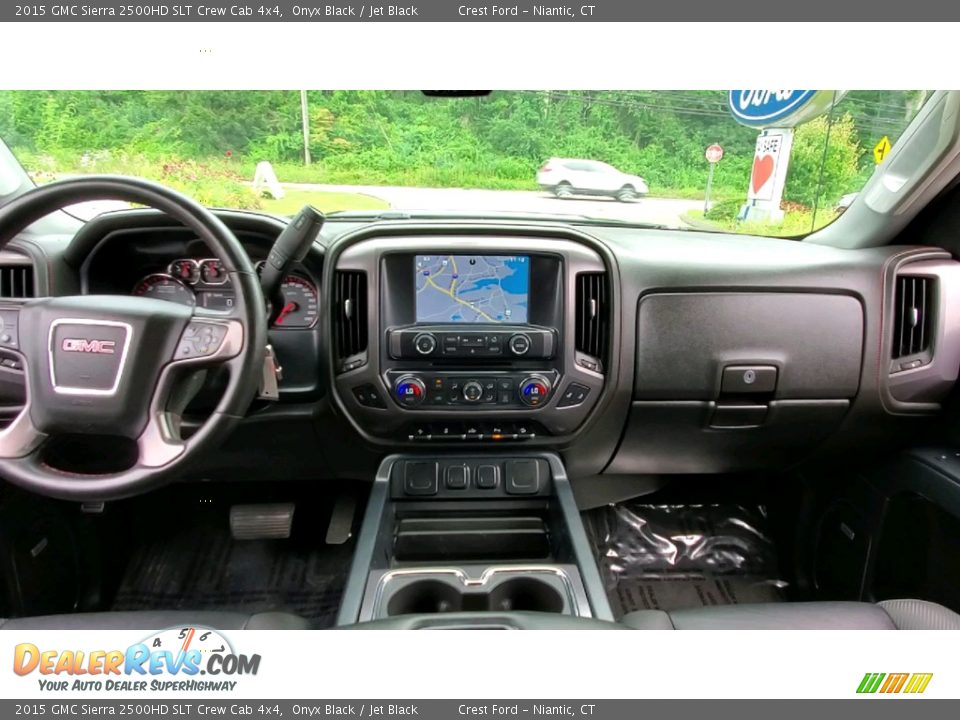 Dashboard of 2015 GMC Sierra 2500HD SLT Crew Cab 4x4 Photo #19