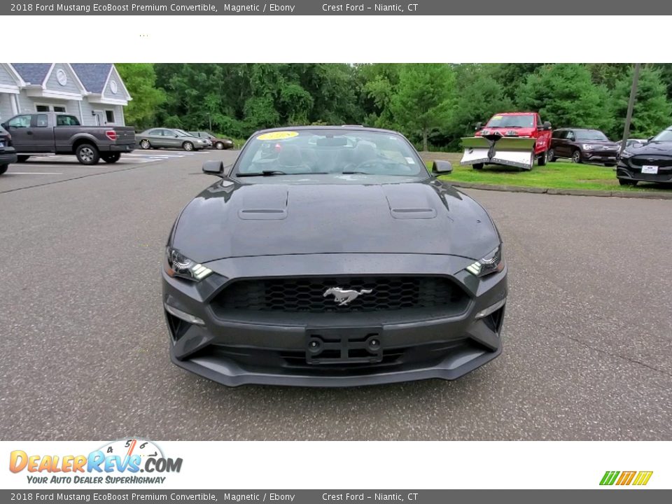 2018 Ford Mustang EcoBoost Premium Convertible Magnetic / Ebony Photo #3