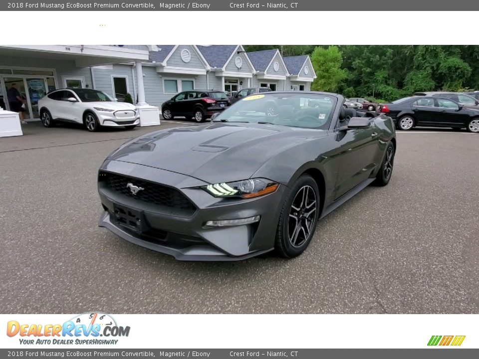 2018 Ford Mustang EcoBoost Premium Convertible Magnetic / Ebony Photo #4