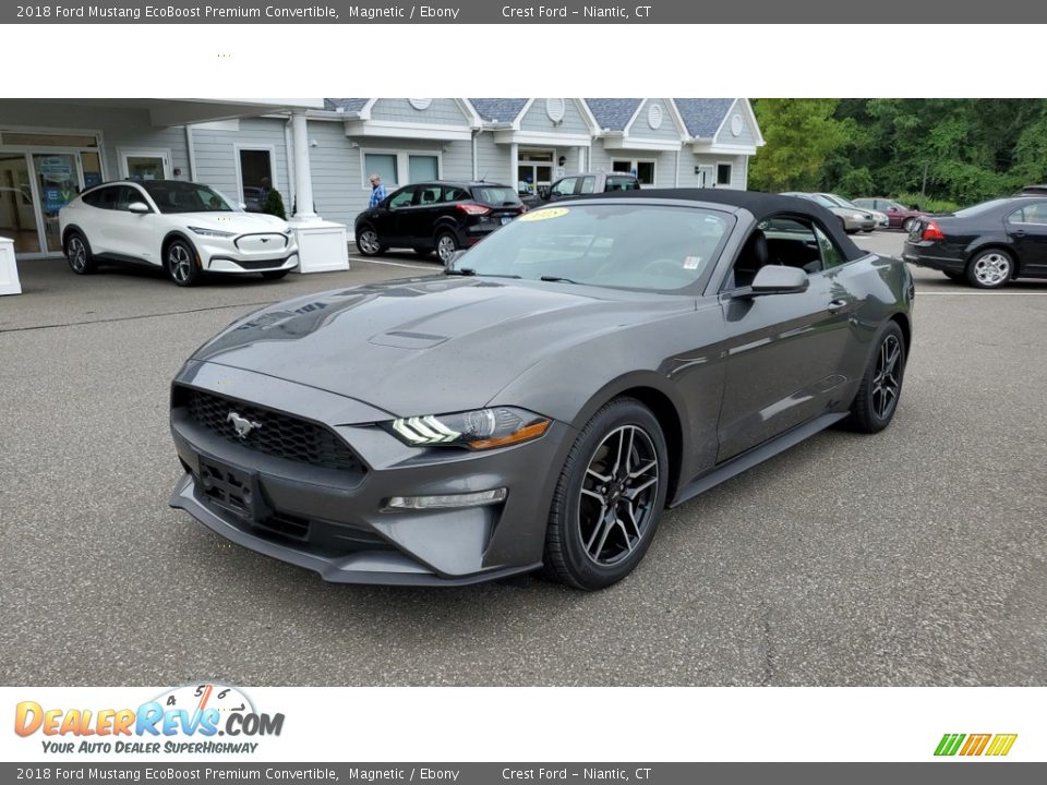 2018 Ford Mustang EcoBoost Premium Convertible Magnetic / Ebony Photo #5