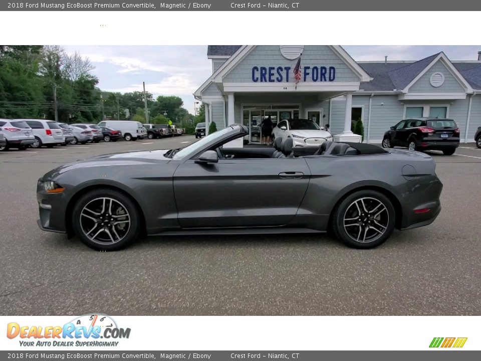 2018 Ford Mustang EcoBoost Premium Convertible Magnetic / Ebony Photo #6