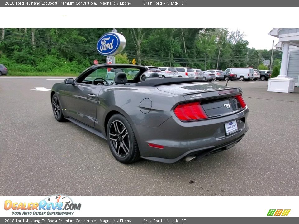 2018 Ford Mustang EcoBoost Premium Convertible Magnetic / Ebony Photo #7