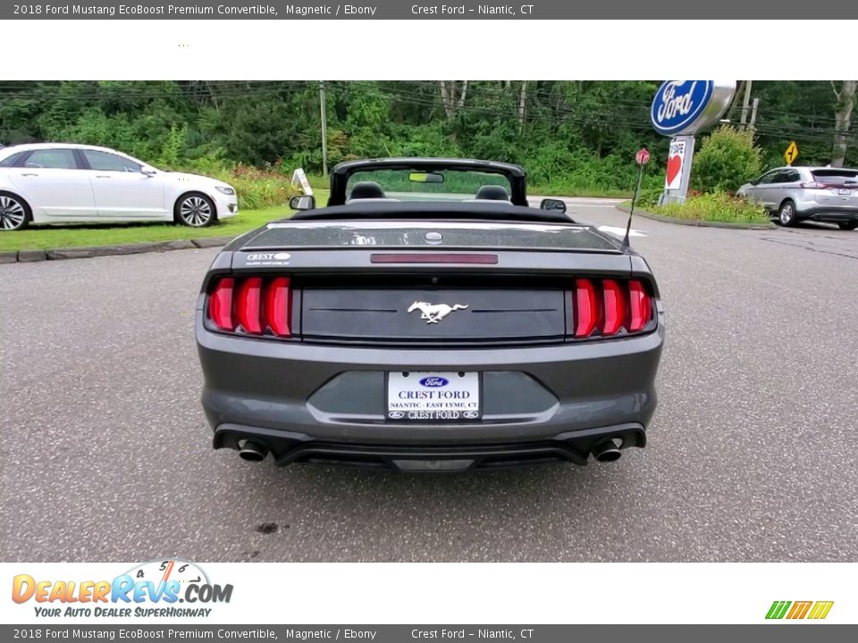 2018 Ford Mustang EcoBoost Premium Convertible Magnetic / Ebony Photo #8