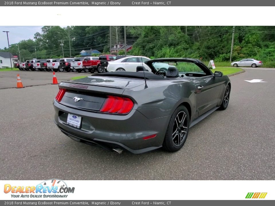 2018 Ford Mustang EcoBoost Premium Convertible Magnetic / Ebony Photo #9