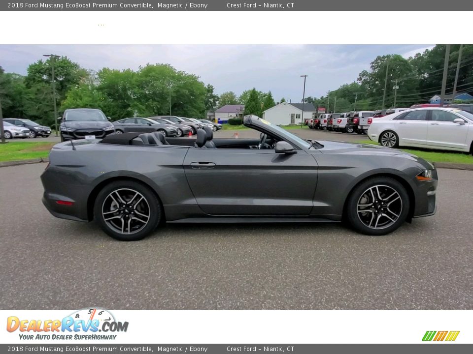 2018 Ford Mustang EcoBoost Premium Convertible Magnetic / Ebony Photo #10
