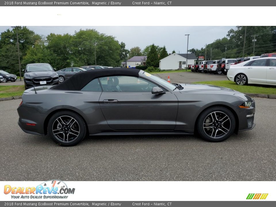 2018 Ford Mustang EcoBoost Premium Convertible Magnetic / Ebony Photo #11