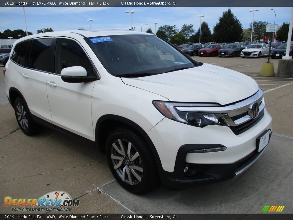 2019 Honda Pilot EX-L AWD White Diamond Pearl / Black Photo #3