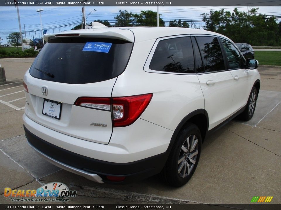 2019 Honda Pilot EX-L AWD White Diamond Pearl / Black Photo #7