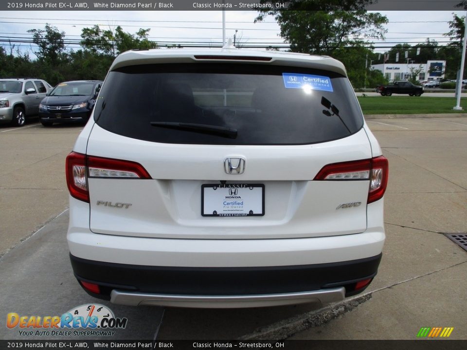 2019 Honda Pilot EX-L AWD White Diamond Pearl / Black Photo #8