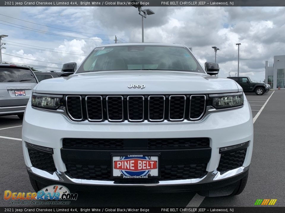 2021 Jeep Grand Cherokee L Limited 4x4 Bright White / Global Black/Wicker Beige Photo #3