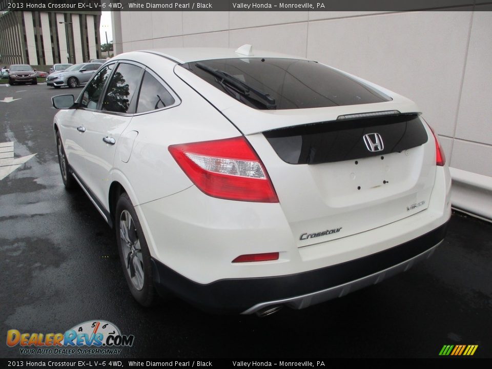 2013 Honda Crosstour EX-L V-6 4WD White Diamond Pearl / Black Photo #3