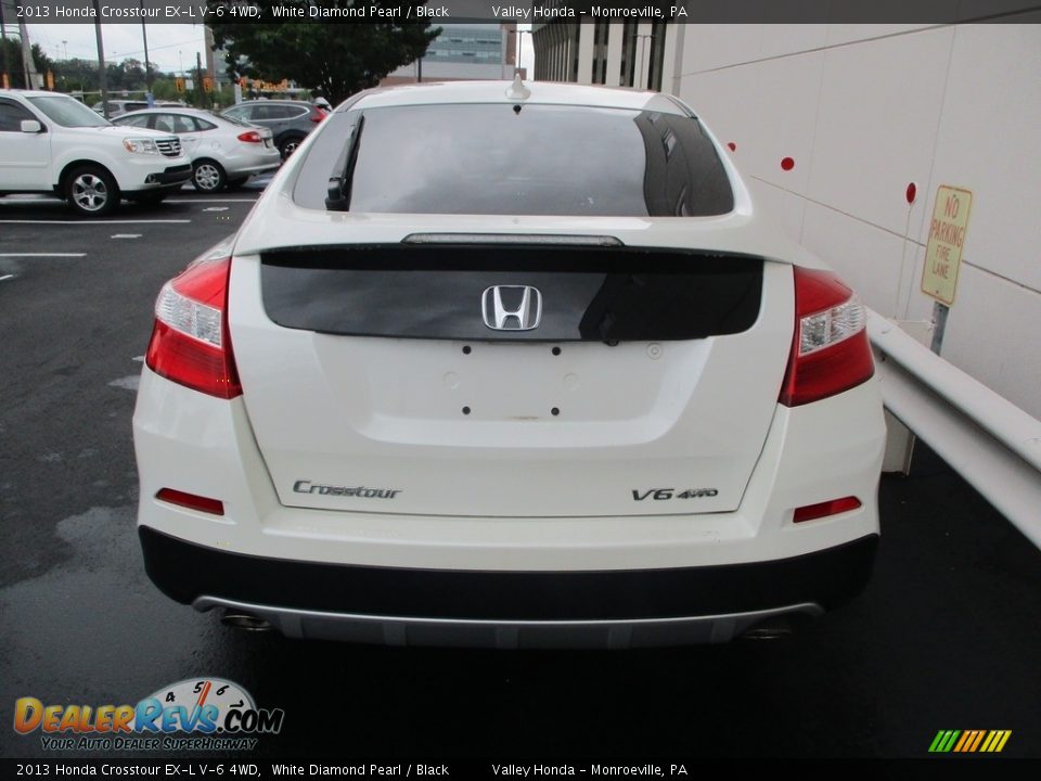 2013 Honda Crosstour EX-L V-6 4WD White Diamond Pearl / Black Photo #4