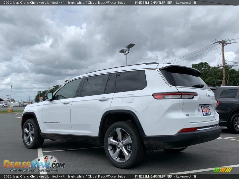 2021 Jeep Grand Cherokee L Limited 4x4 Bright White / Global Black/Wicker Beige Photo #6