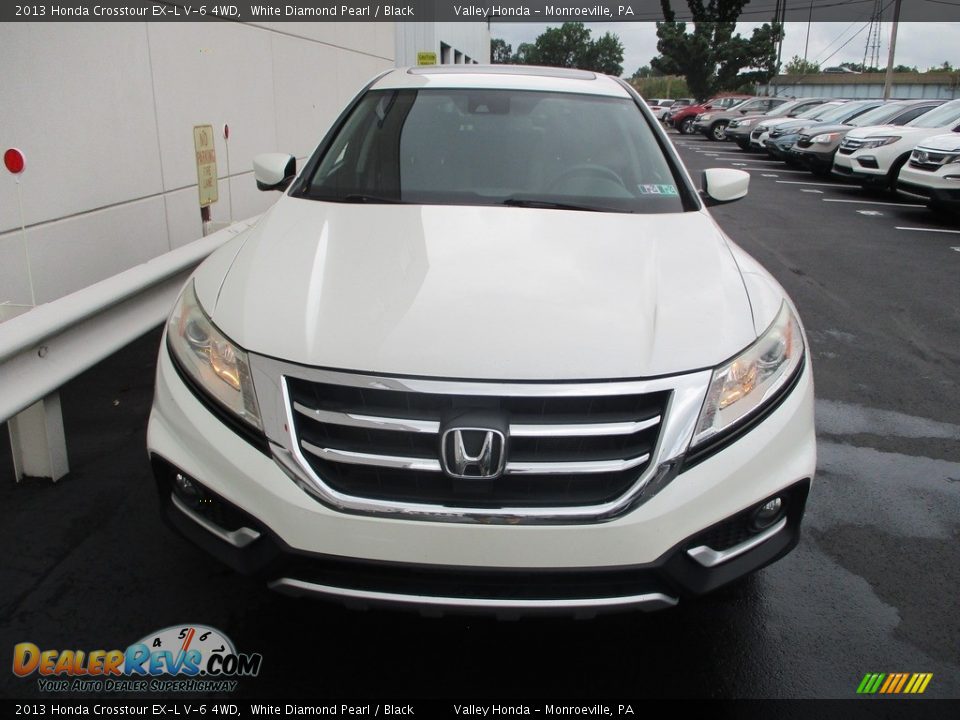 2013 Honda Crosstour EX-L V-6 4WD White Diamond Pearl / Black Photo #8