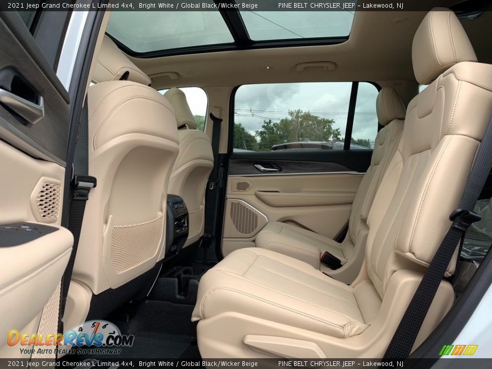 2021 Jeep Grand Cherokee L Limited 4x4 Bright White / Global Black/Wicker Beige Photo #9