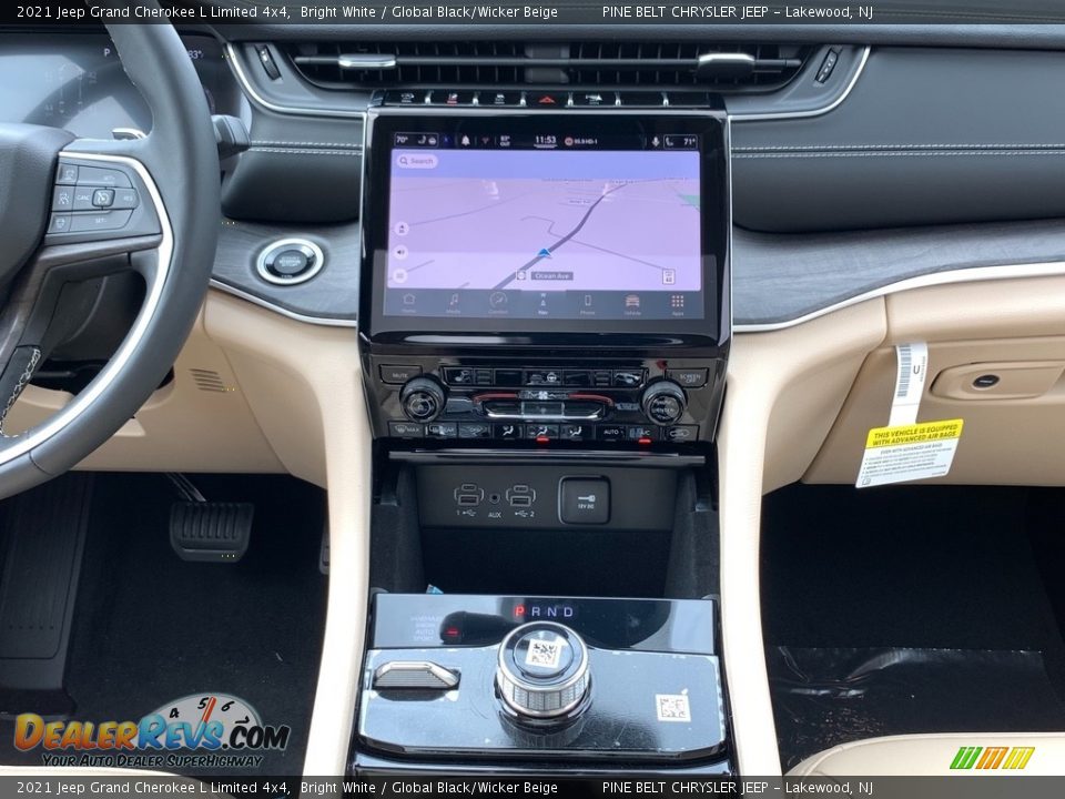 2021 Jeep Grand Cherokee L Limited 4x4 Bright White / Global Black/Wicker Beige Photo #10