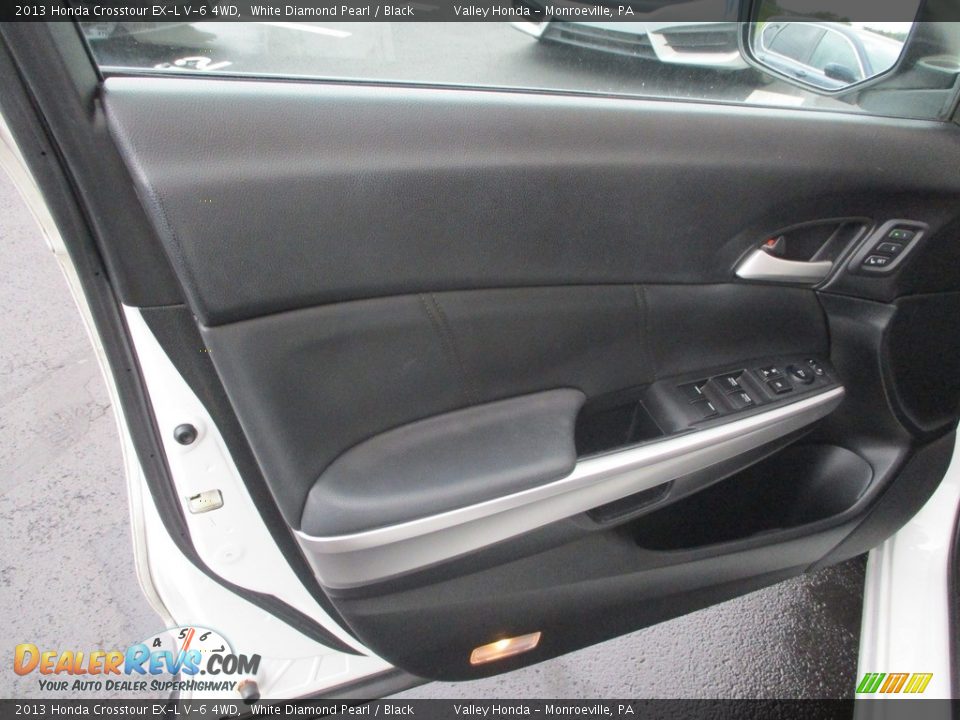 2013 Honda Crosstour EX-L V-6 4WD White Diamond Pearl / Black Photo #10