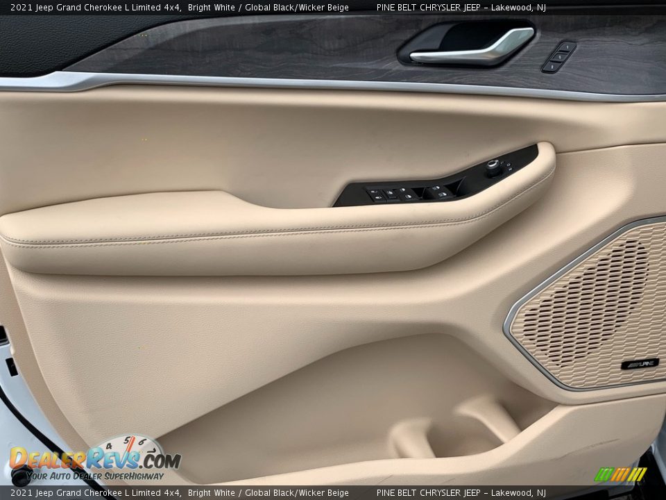 2021 Jeep Grand Cherokee L Limited 4x4 Bright White / Global Black/Wicker Beige Photo #12