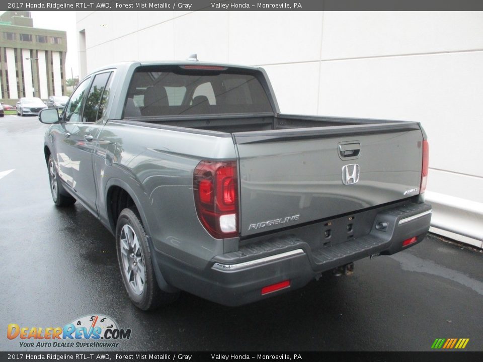 2017 Honda Ridgeline RTL-T AWD Forest Mist Metallic / Gray Photo #3