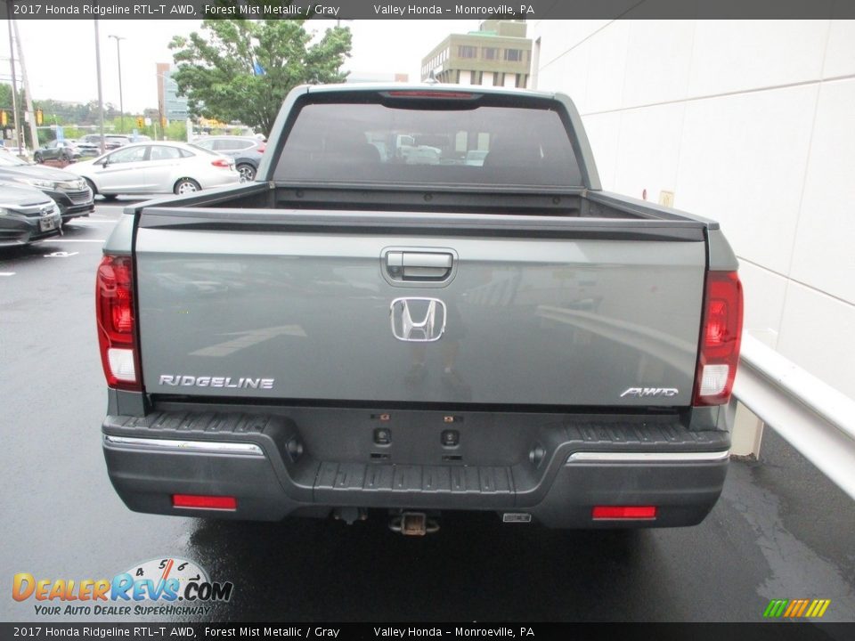 2017 Honda Ridgeline RTL-T AWD Forest Mist Metallic / Gray Photo #4